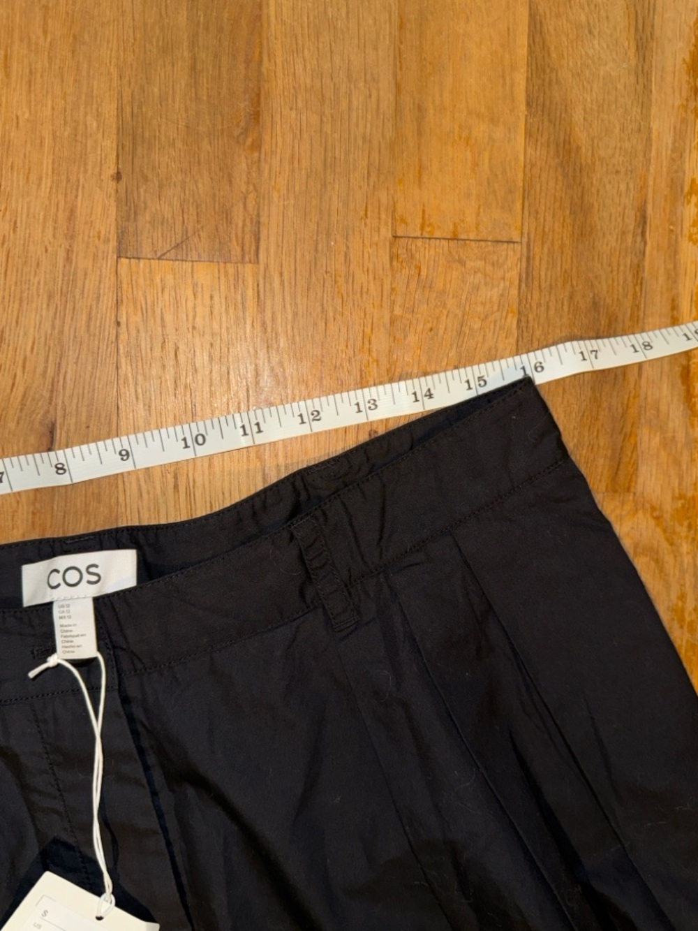 COS Black Wide-Leg Pleated Pants - Picture 4 of 8